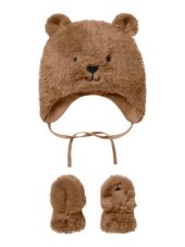 Name It Lue og Votter NBNMATUTA TEDDY SET Toasted Coconut