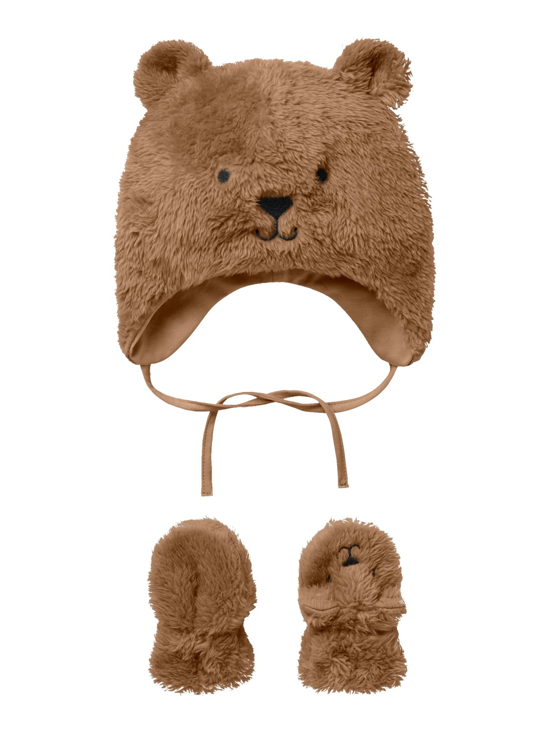 Name It Lue og Votter NBNMATUTA TEDDY SET Toasted Coconut