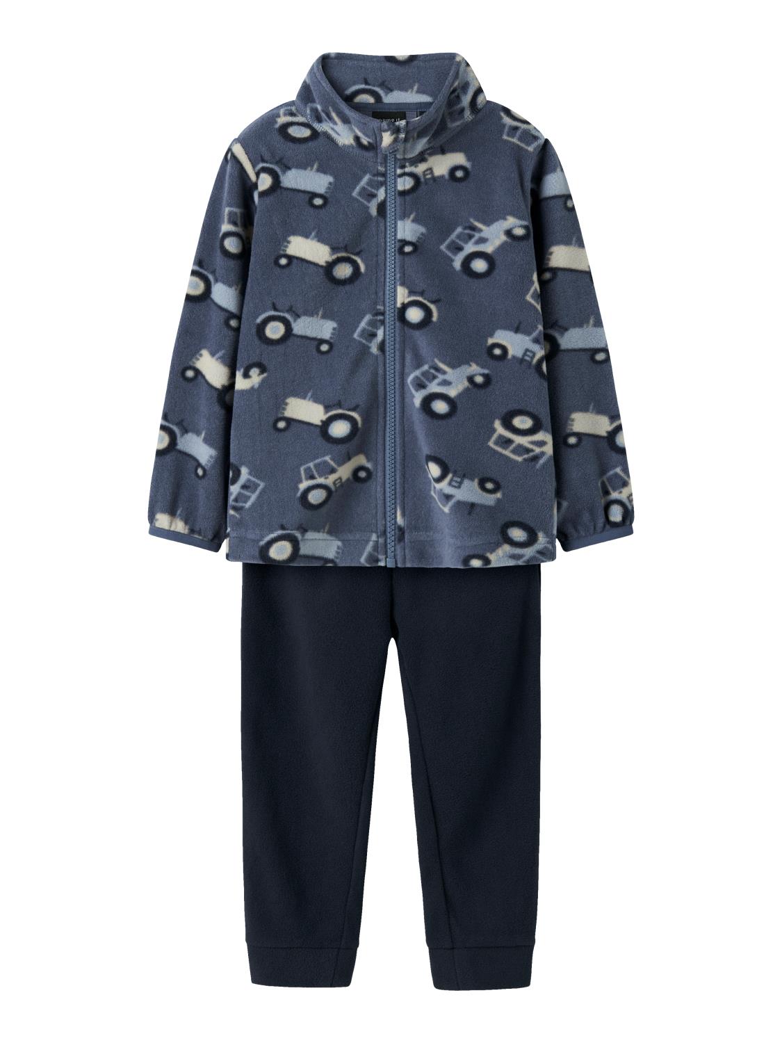 Name It 2-delt Fleece Sett NMMSPEKTRA Vintage Indigo