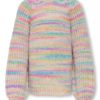 Only Genser KOGCARMA-LIA LS O-NECK KNIT Pumice Stone/Multi Space Dye