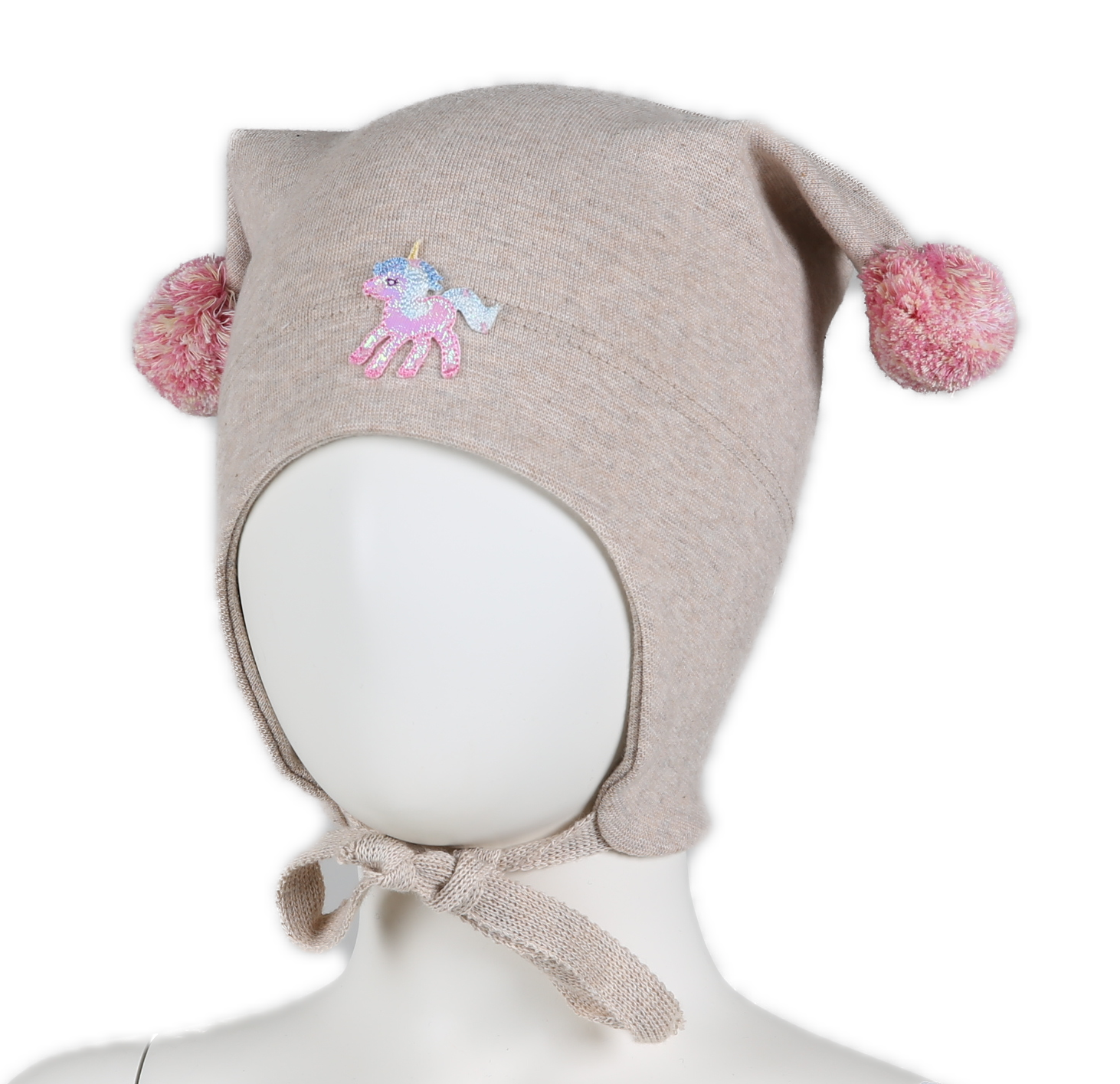 Kivat Lue Med Knyting Bomull M/Unicorn Sandmelert