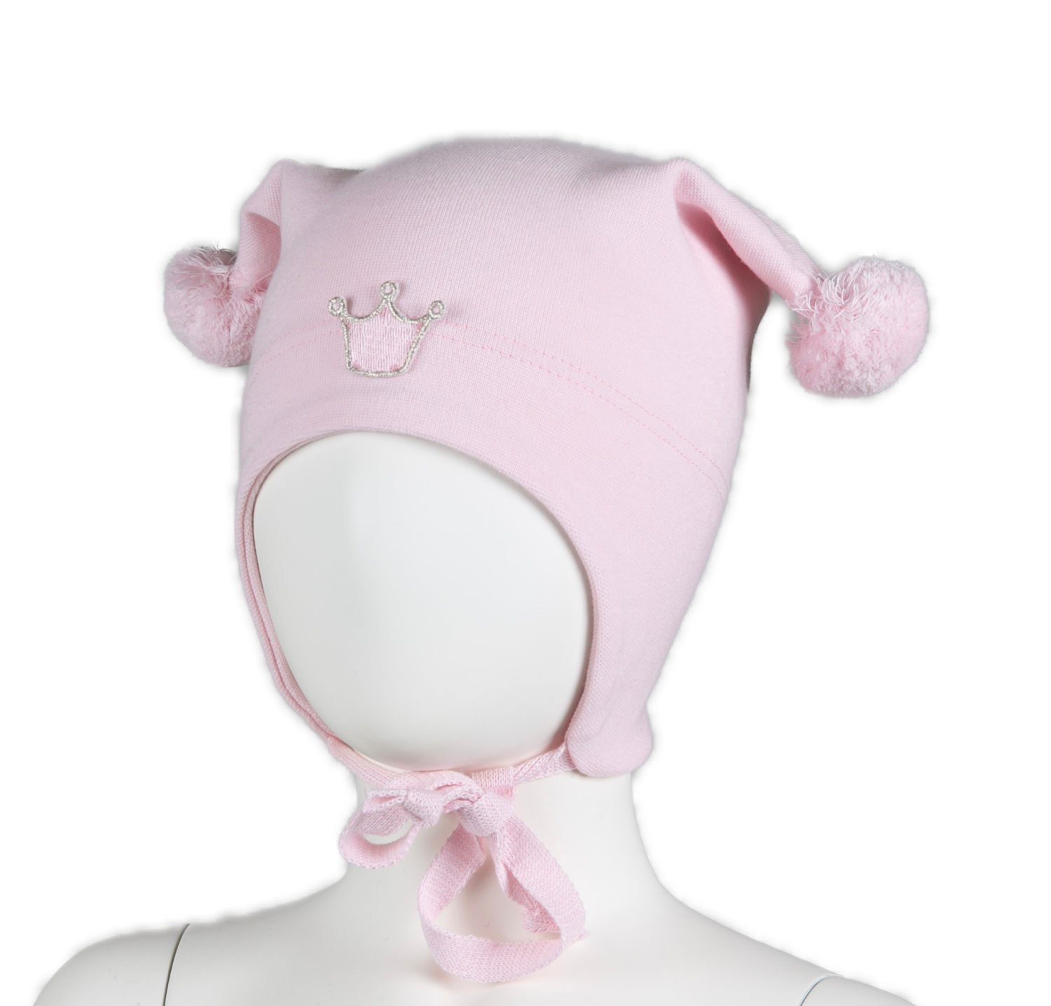 Kivat Lue Med Knyting Bomull M/Krone Lyserosa