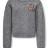 Only Genser KOGTEDDY LS PULLOVER KNIT Medium Grey/Teddy