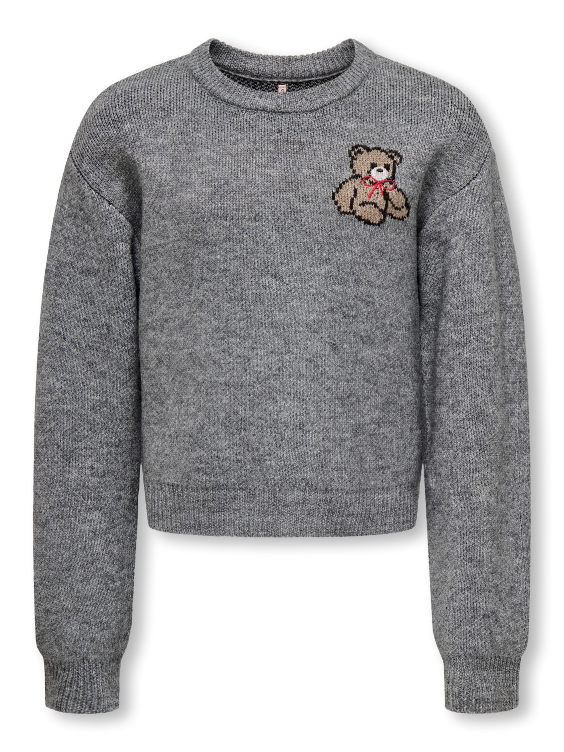 Only Genser KOGTEDDY LS PULLOVER KNIT Medium Grey/Teddy