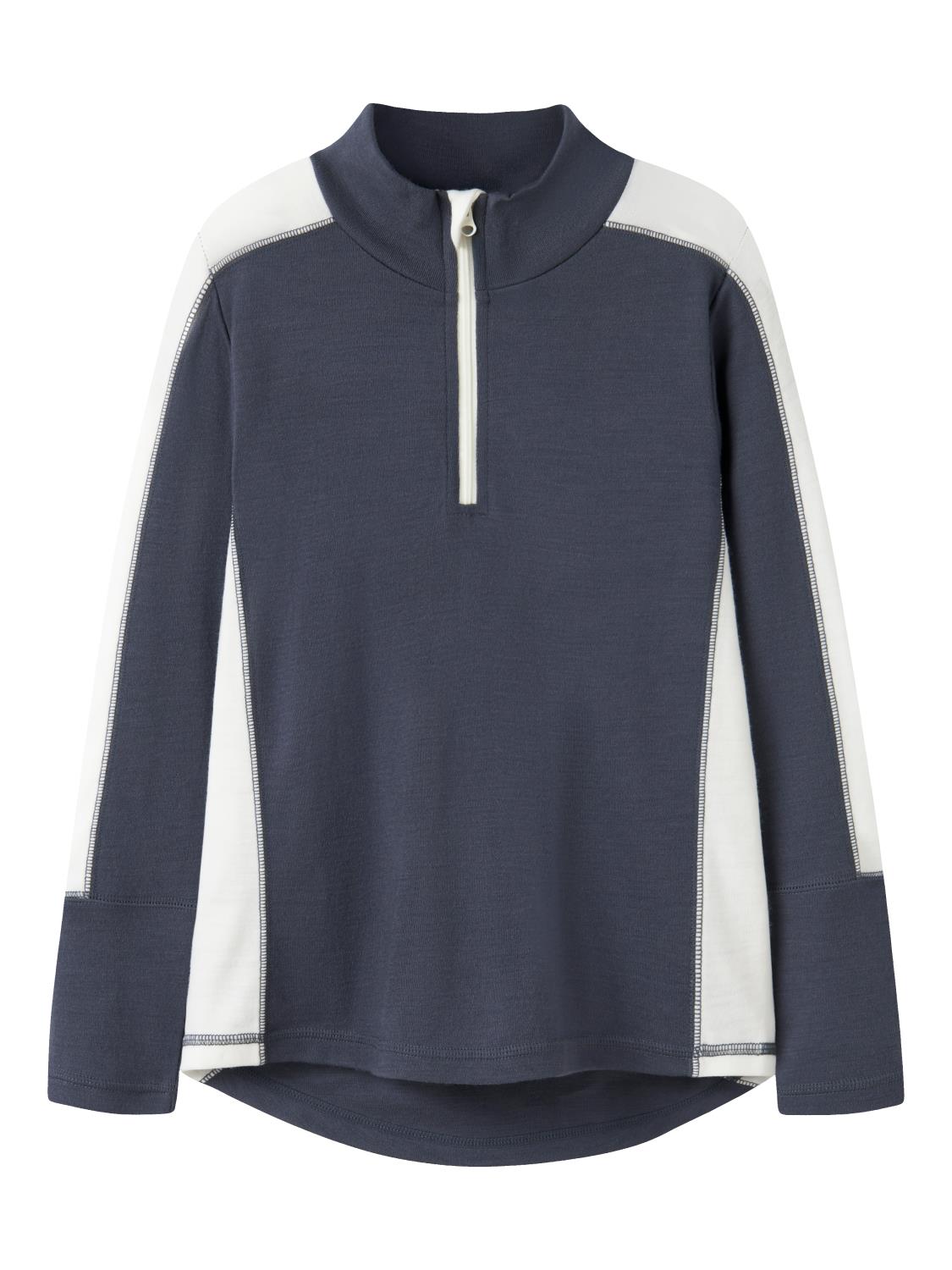 Name It Genser NKMWILLO LS TURTLE Merinoull Ombre Blue/Snow White