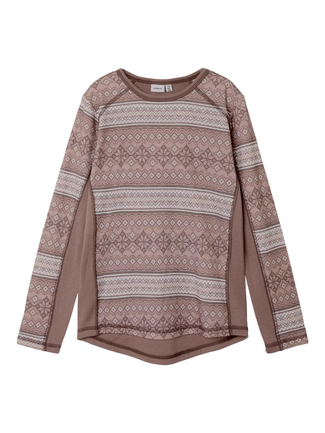 Name It Trøye NKFWILLTO Merino Ull Antler/Snow pattern