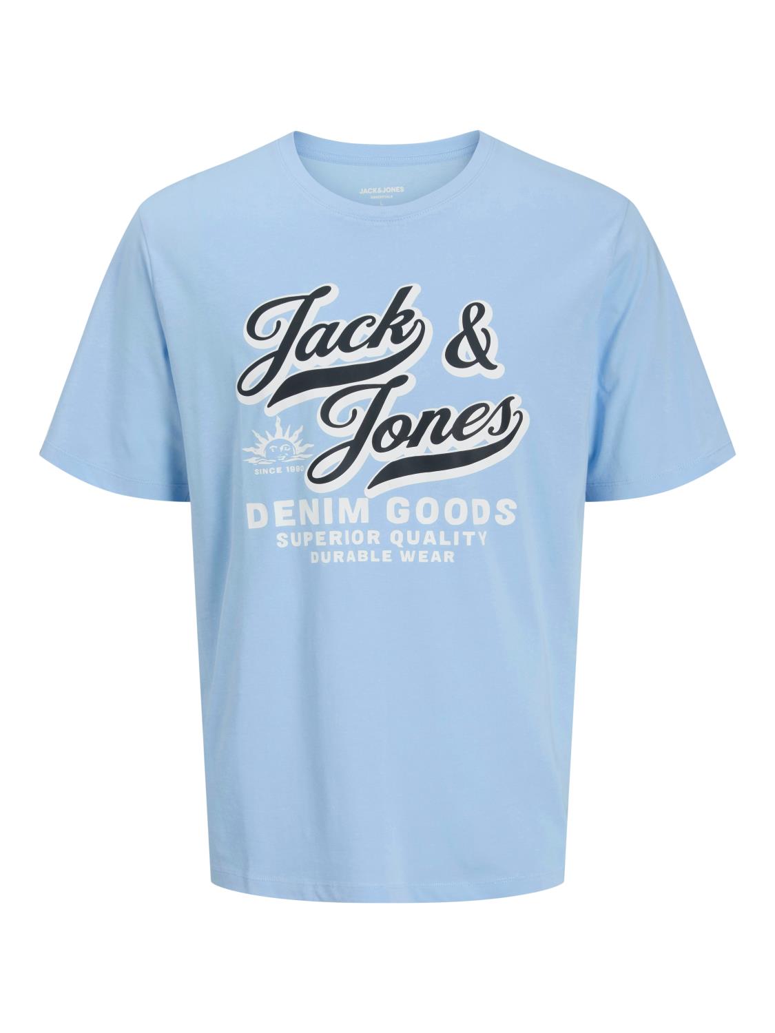 Jack & Jones T-Skjorte JJELOGO TEE SS ONECK Chambray Blue