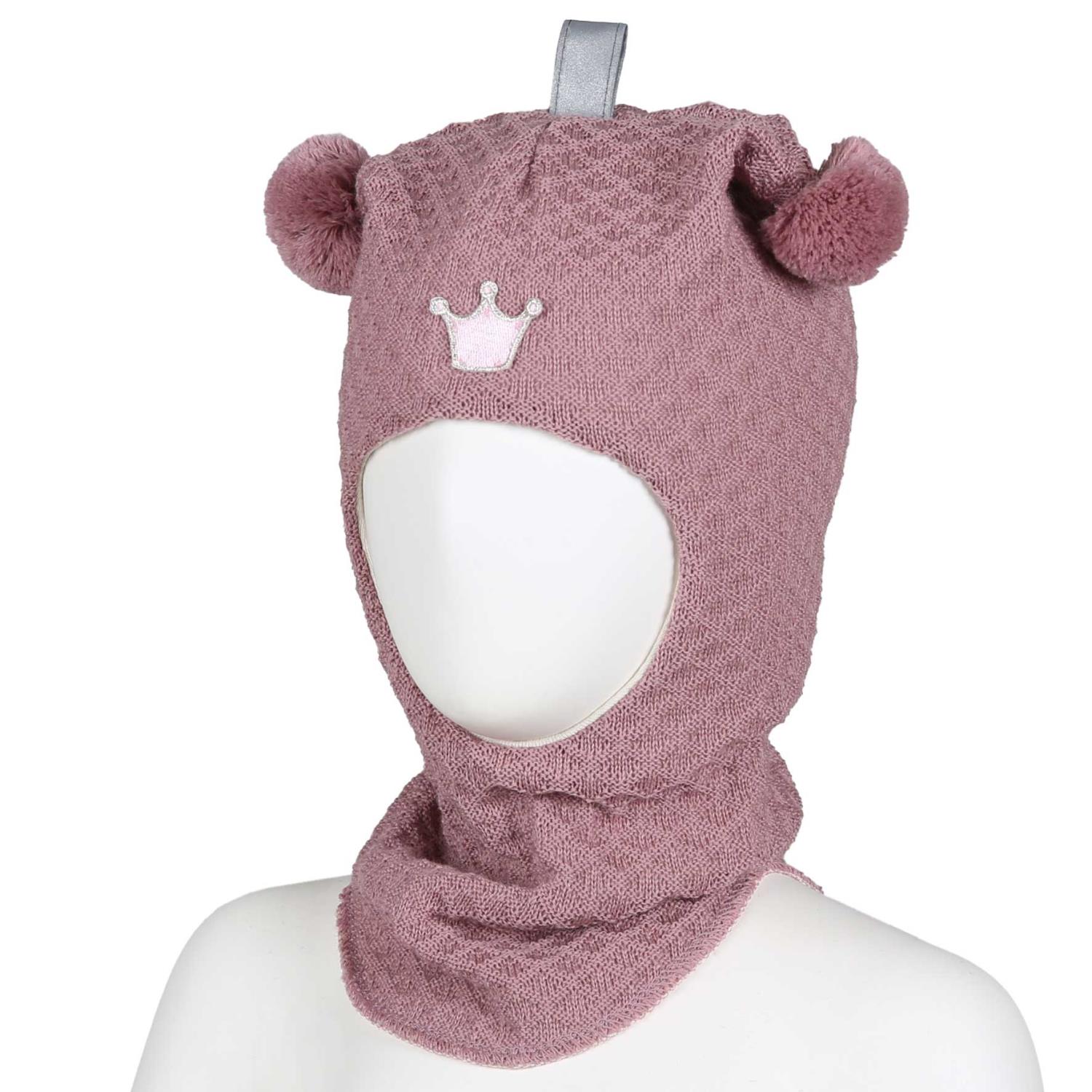 Kivat Balaclava Ull HOOD CROWN WAFFLE KNIT Gammelrosa