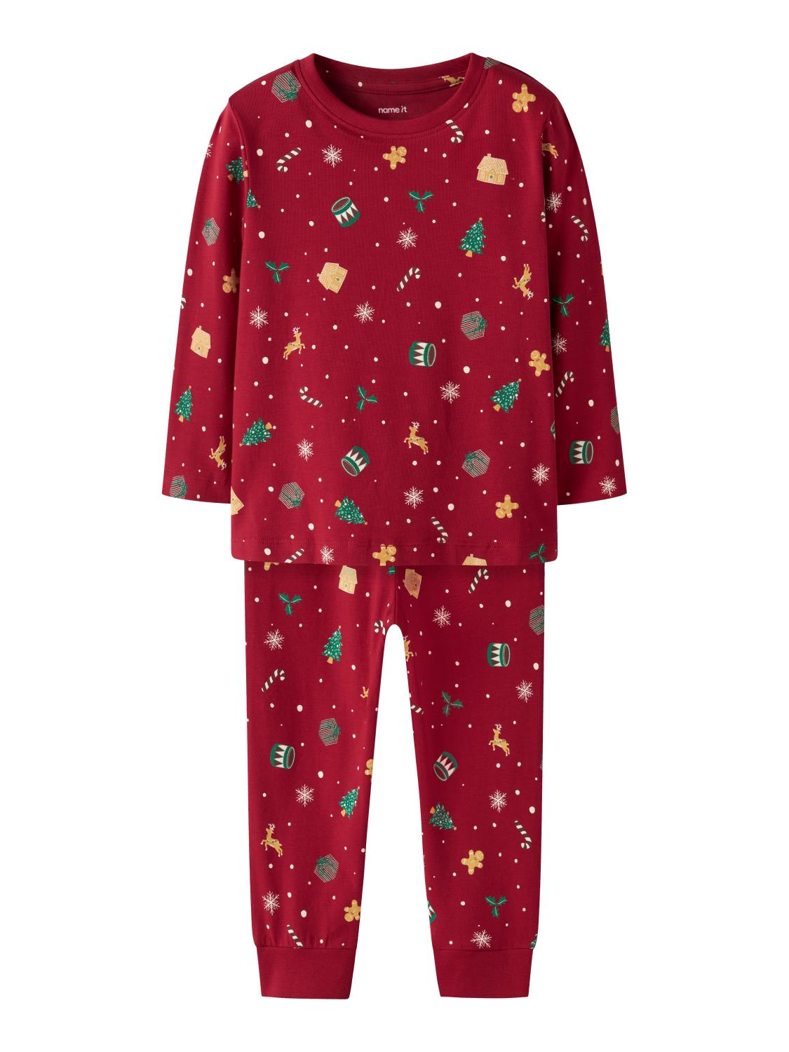 Name It Julepyjamas NMNVISMAS LS NIGHTSET Jester Red