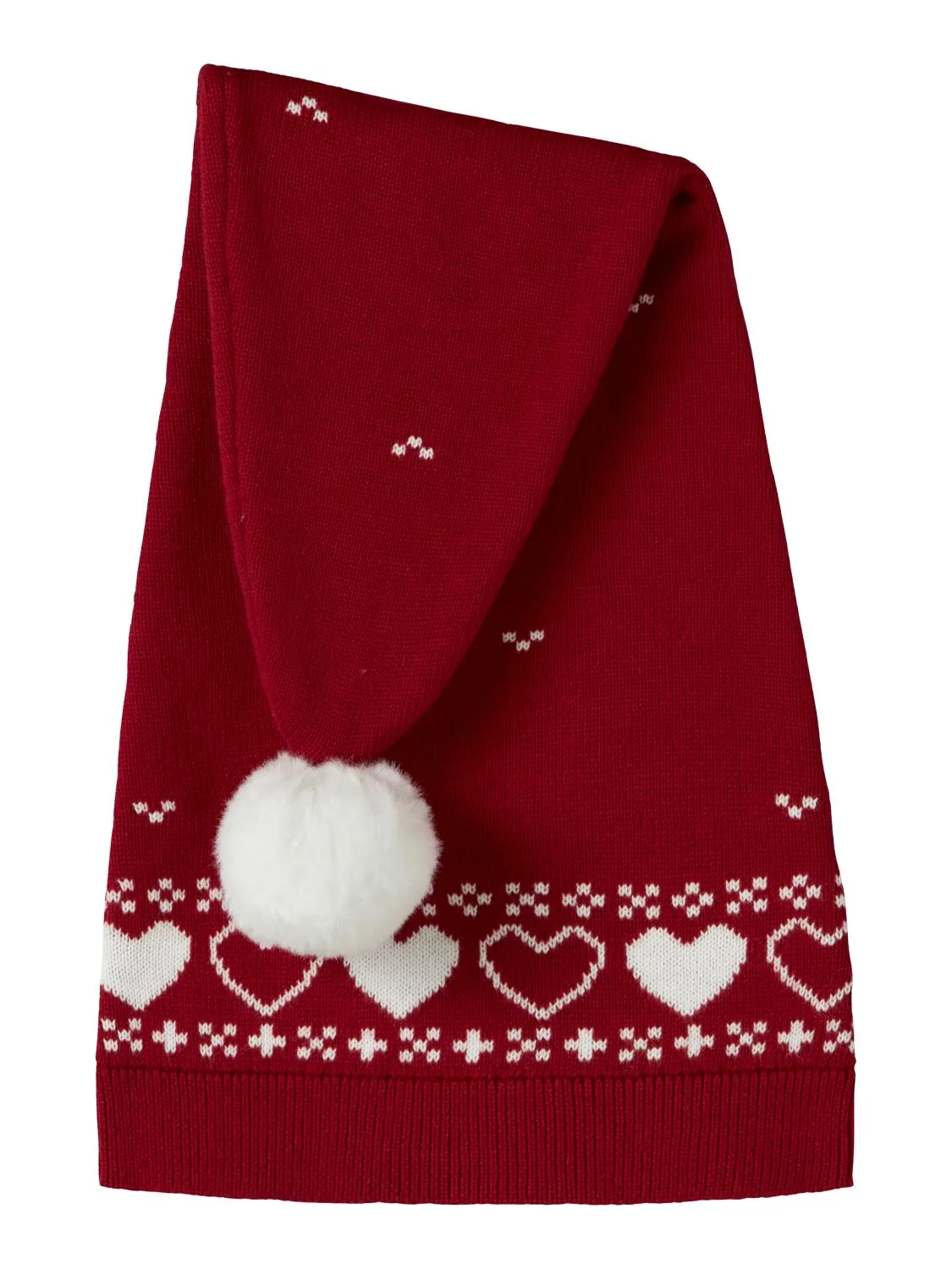 Name It Nisselue NMNRISMAS KNIT HAT Jester Red/Hearts