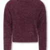 Only Genser KOGPIUMO GLITTER LS O-NECK KNIT Rose Wine/Glitter
