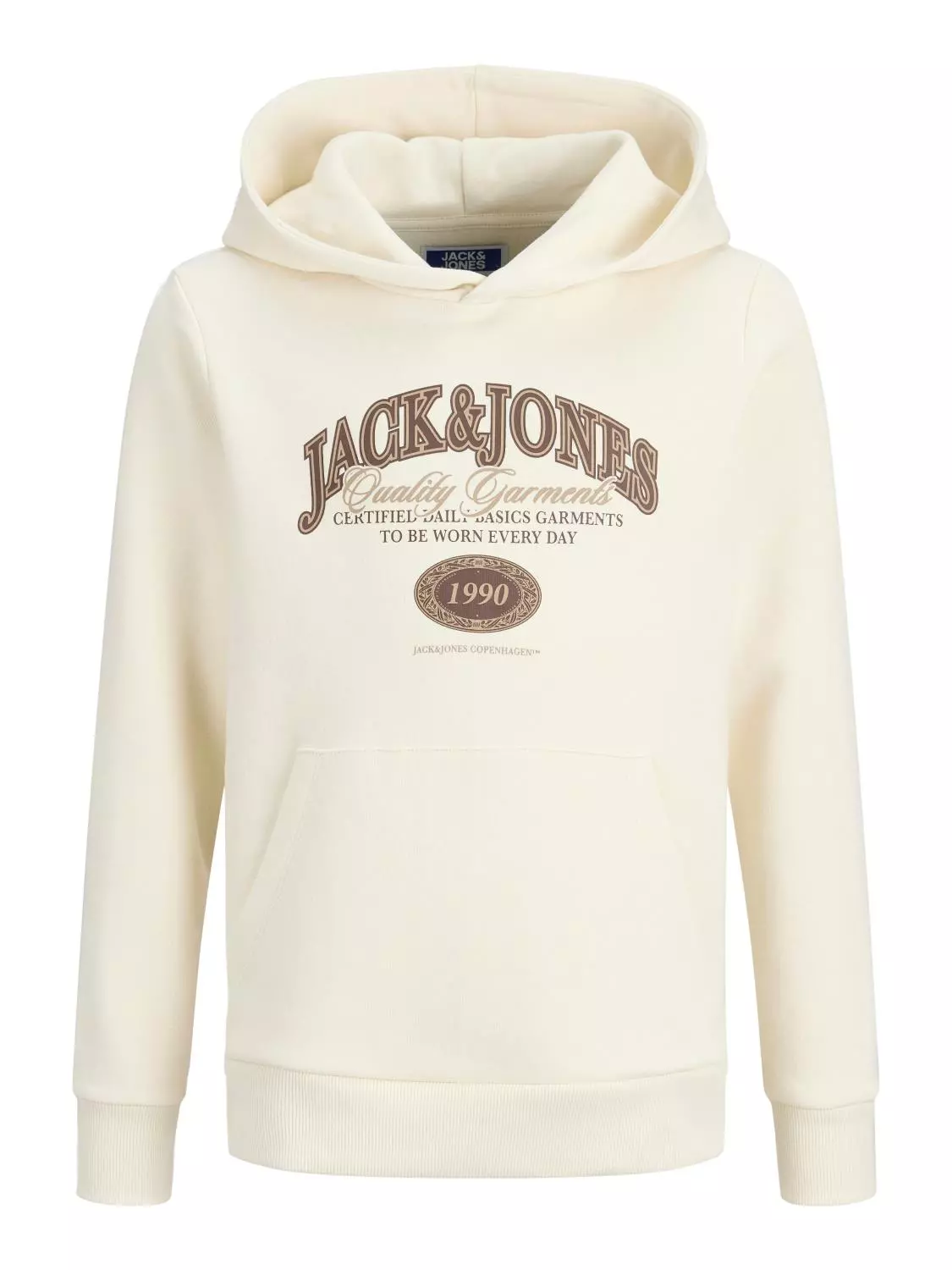 Jack & Jones Hettegenser JJARI BRANDING SWEAT HOOD Antique White