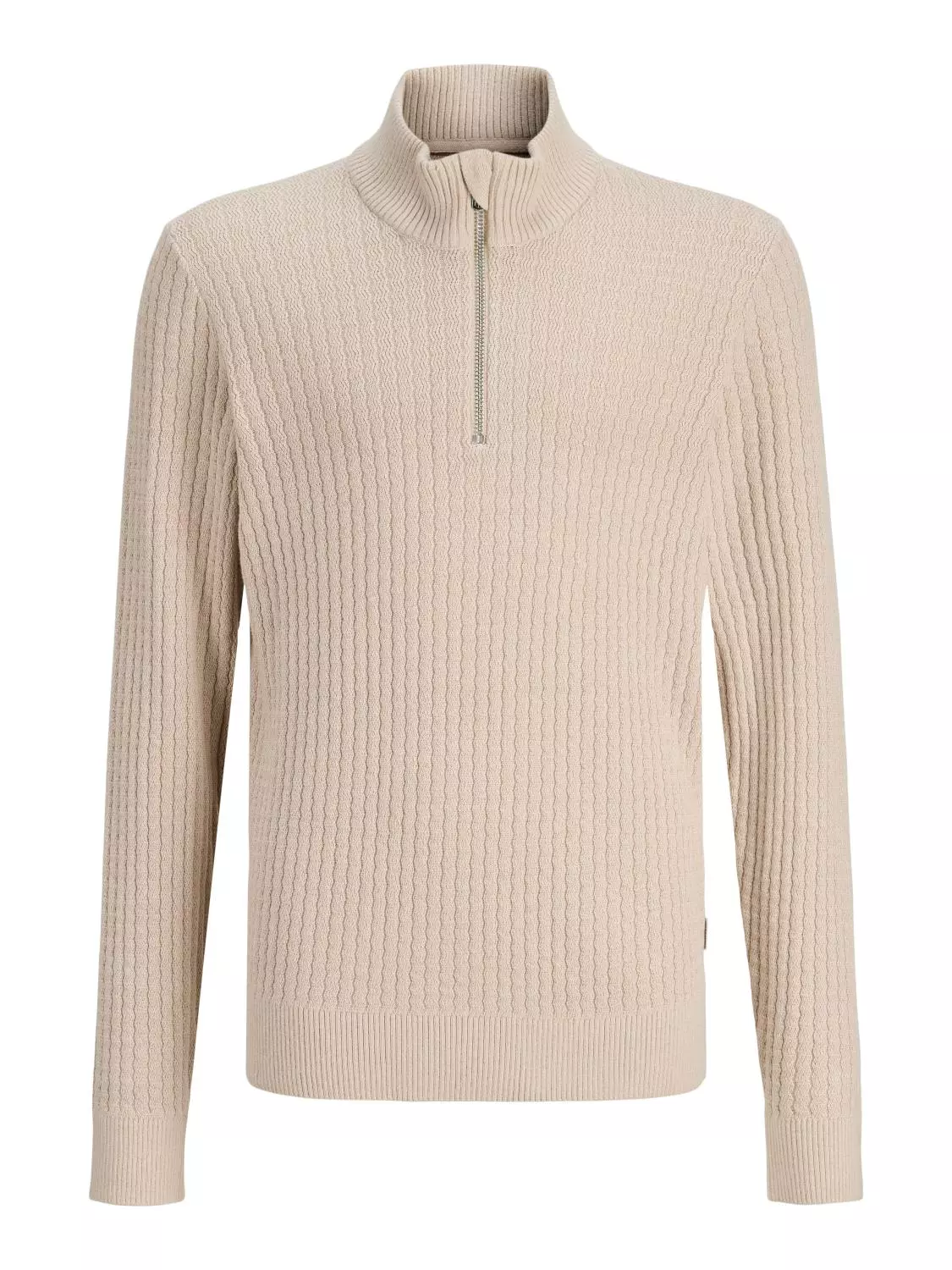 Jack & Jones Genser JPRBLUBARKLEY KNIT HALF ZIP Simply Taupe