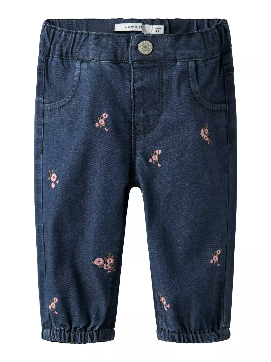 Name It Bukse NBFROSE SHAPED JEANS 5321-YB Dark Blue Denim/Flower