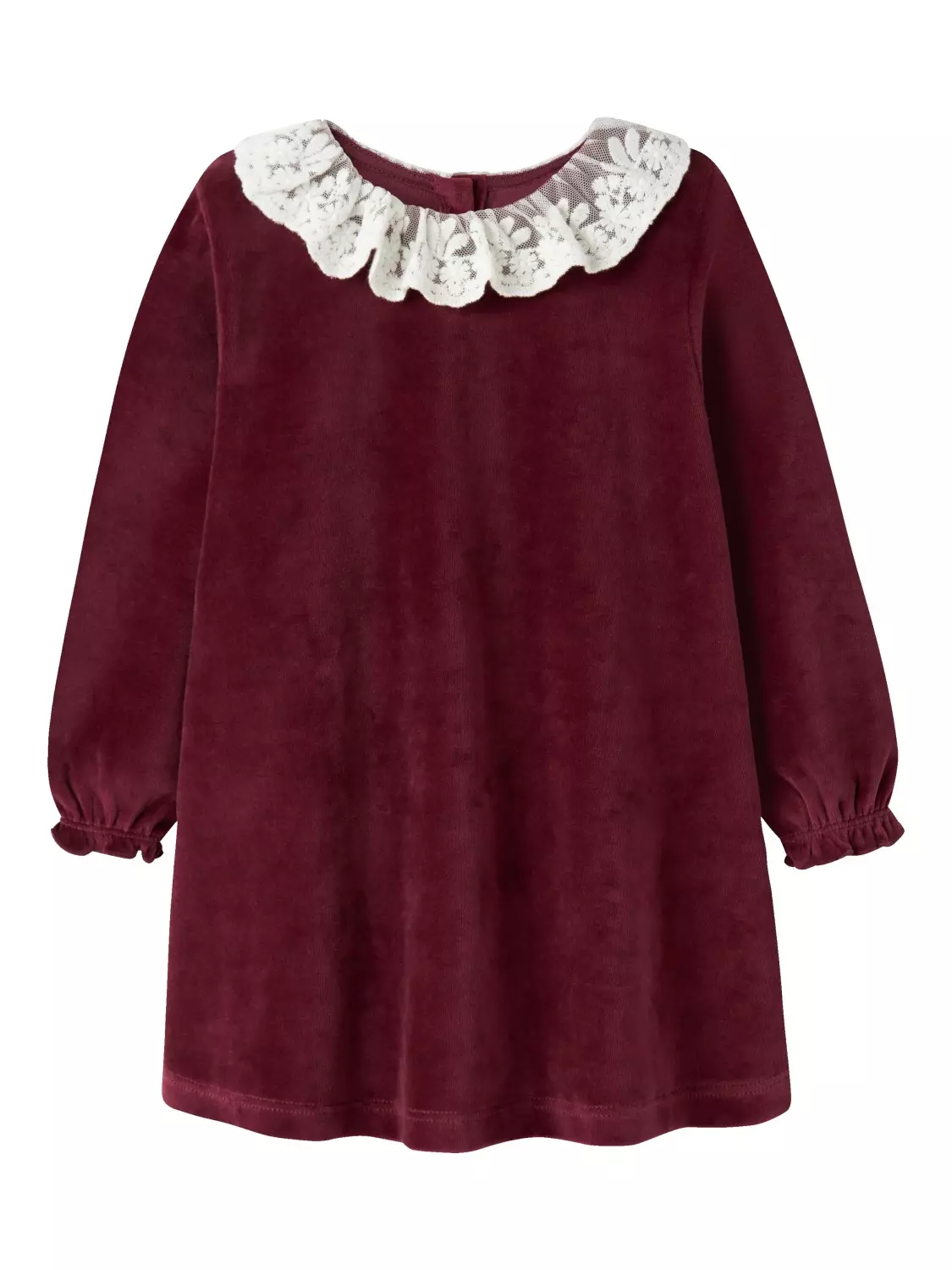 Name It Kjole NMFROXY LS VEL DRESS Burgundy