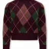 Only Genser KOGPEYTON LS ARGYLE O-NECK KNIT Potent Purple/Rose Brown