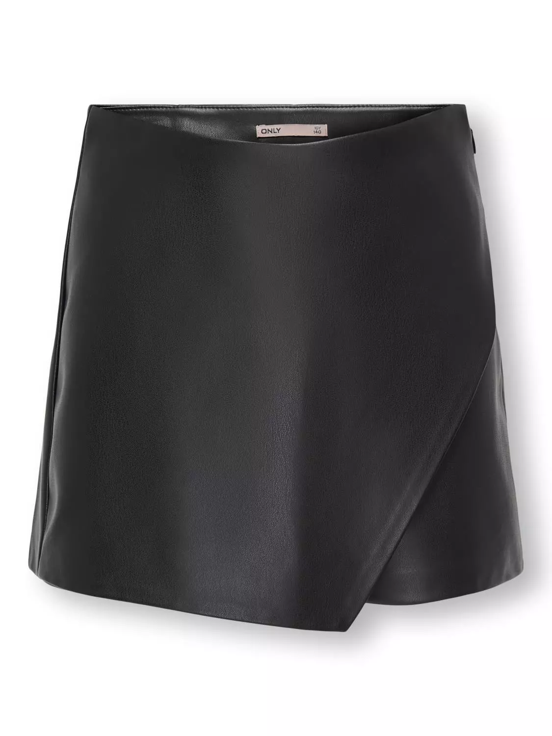 Only Skjørt/Shorts KOGMIST-AMILI MW FAUX LEATHER SKORT Black