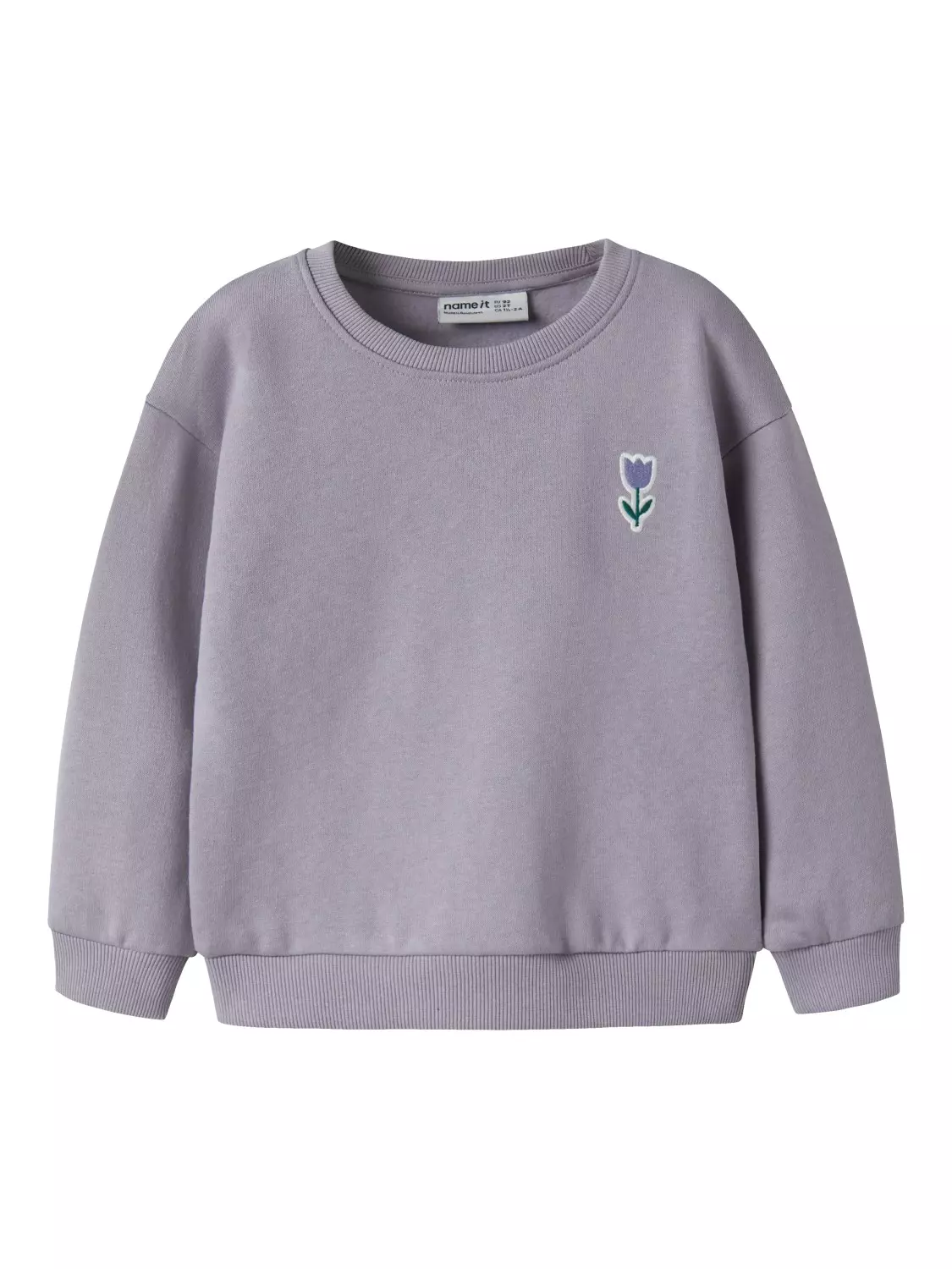 Name It Genser NMFVALLENE LS SWEAT Lavender Gray/Tulip