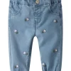 Name It Bukse NBFROSE SHAPED JEANS 5321-YB H Denim Blue/Flower