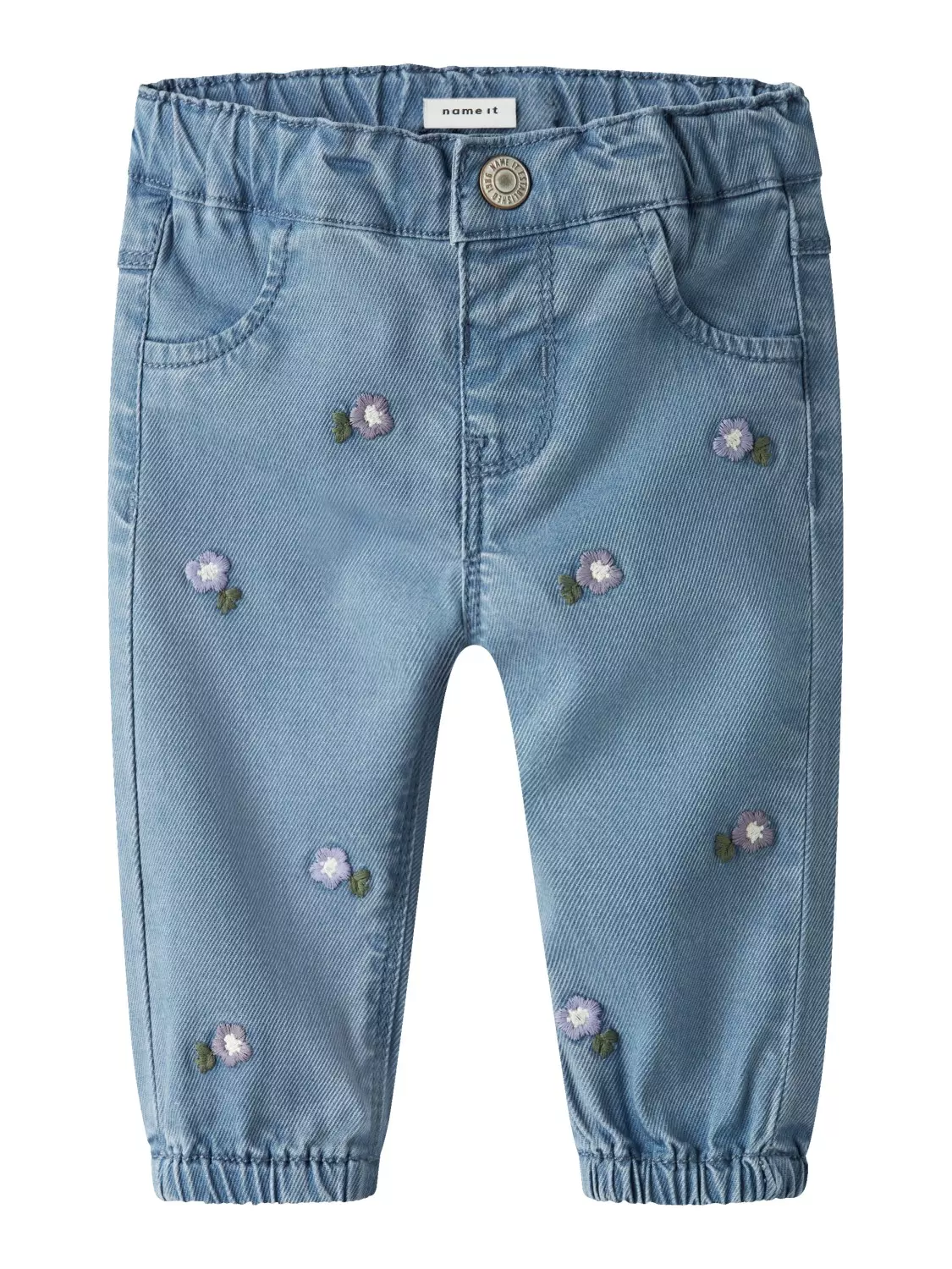 Name It Bukse NBFROSE SHAPED JEANS 5321-YB H Denim Blue/Flower