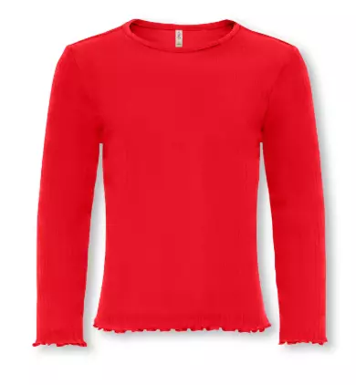 Only Genser KMGDIXI LIFE LS O-NECK STRIPE TOP High Risk Red