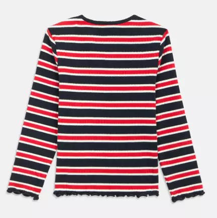 Only Genser KMGDIXI LIFE LS O-NECK STRIPE TOP Night Sky/High Risk