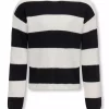 Only Genser KOGFRANCA SHORT LS STRIPE KNIT Cloud Dancer/Black