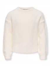 Only Genser KOGNEWPIUMO LS PULLOVER KNIT Cloud Dancer
