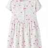 Name It Kjole NMFVEMIA SS DRESS Cloud Dancer/Random Hearts