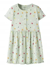 Name It Kjole NMFVEMIA SS DRESS Pale Aqua/Fruit Flow