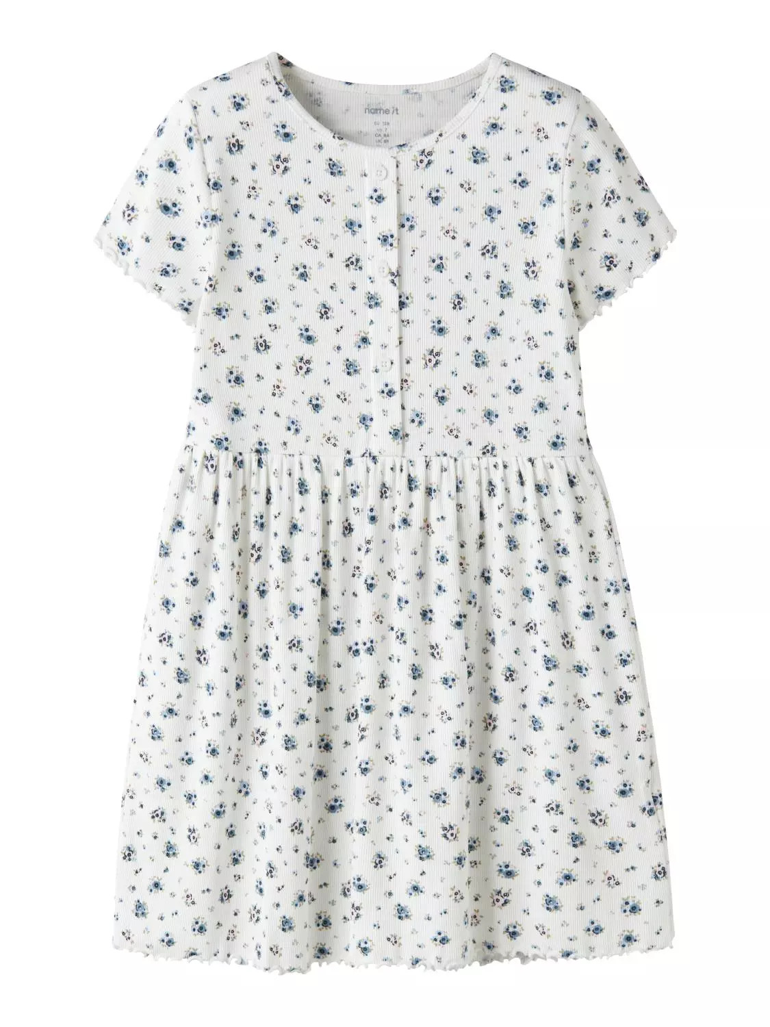 Name It Kjole NKFVEMIA SS DRESS Bright White/Pruple Floral