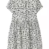 Name It Kjole NMFVEMIA SS DRESS Cloud Dancer/Flower Leo
