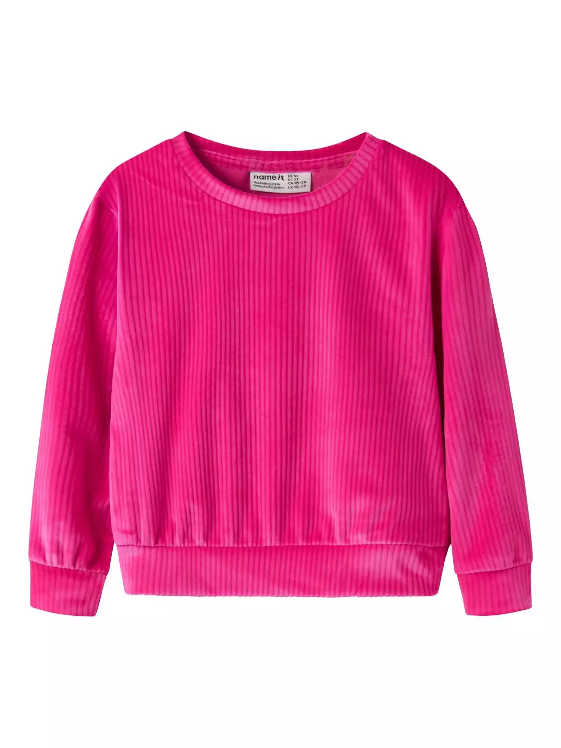 Name It Genser NMFVELOA LS VELVET SHORT TOP Fuchsia Purple