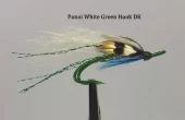 Kleven Laksefluer Ponoi White Green Hook  1 Stk