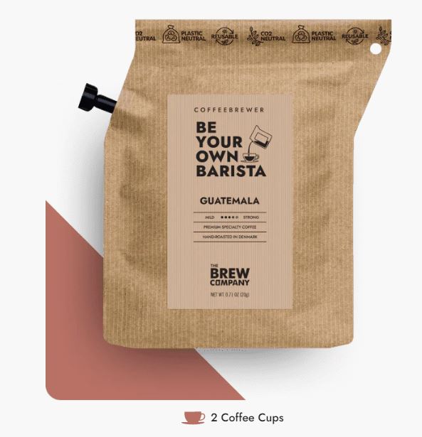 The Brew Company Coffee Brewer Guatemala, 2 Cups Coffee, Medium Roast