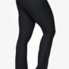 Famme Black Ribbed Split Flared Leggings