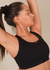 Stay In Place Front Zip Sports Bra