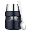 Thermos Stainless King mattermos med skje 470 ml - mørkeblå