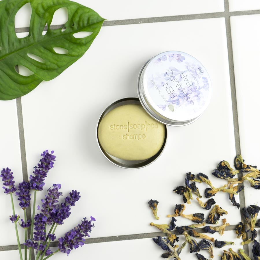 Ren shampo bar – Butterfly pea/Lavendel