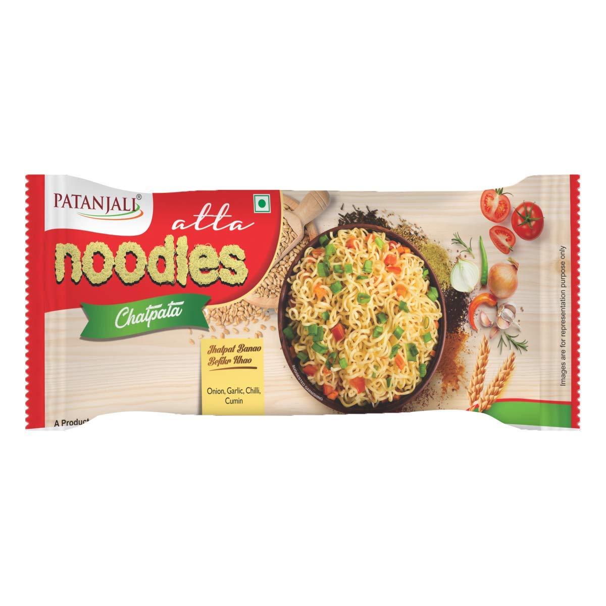 Patanjali Atta Noodles Chatpata 240gm (1x24)