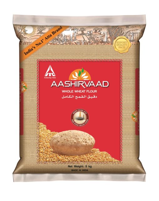 Aashirvaad whole wheat Atta 10kg (1x2)