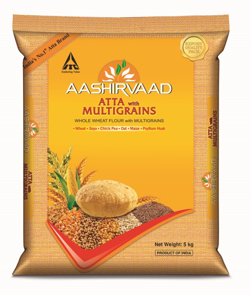 Aashirvaad Atta With Multigrain 5kg (1x4)