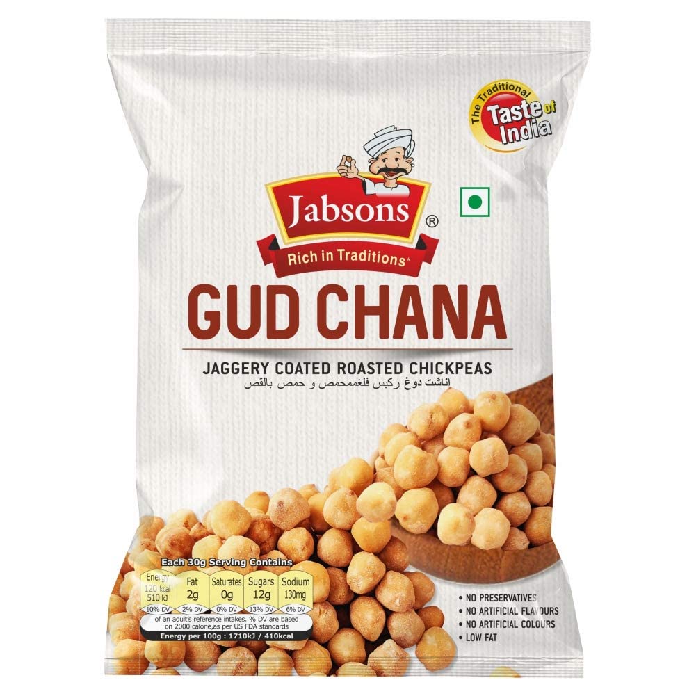 Jabsons Roasted Gud Chana 150gm (1x24)