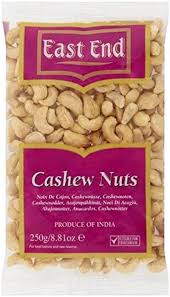 East End Cashew Nuts (Kaju) 250g (1x20)