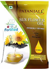 Patanjali Sunflower Oil 1ltr (1x12)