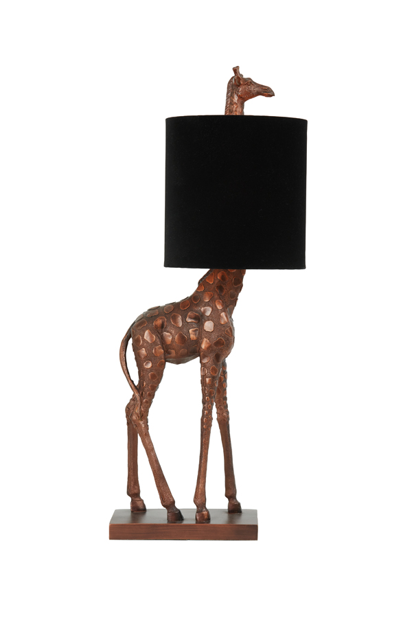 BORDLAMPE GIRAFFE SVART H61CM