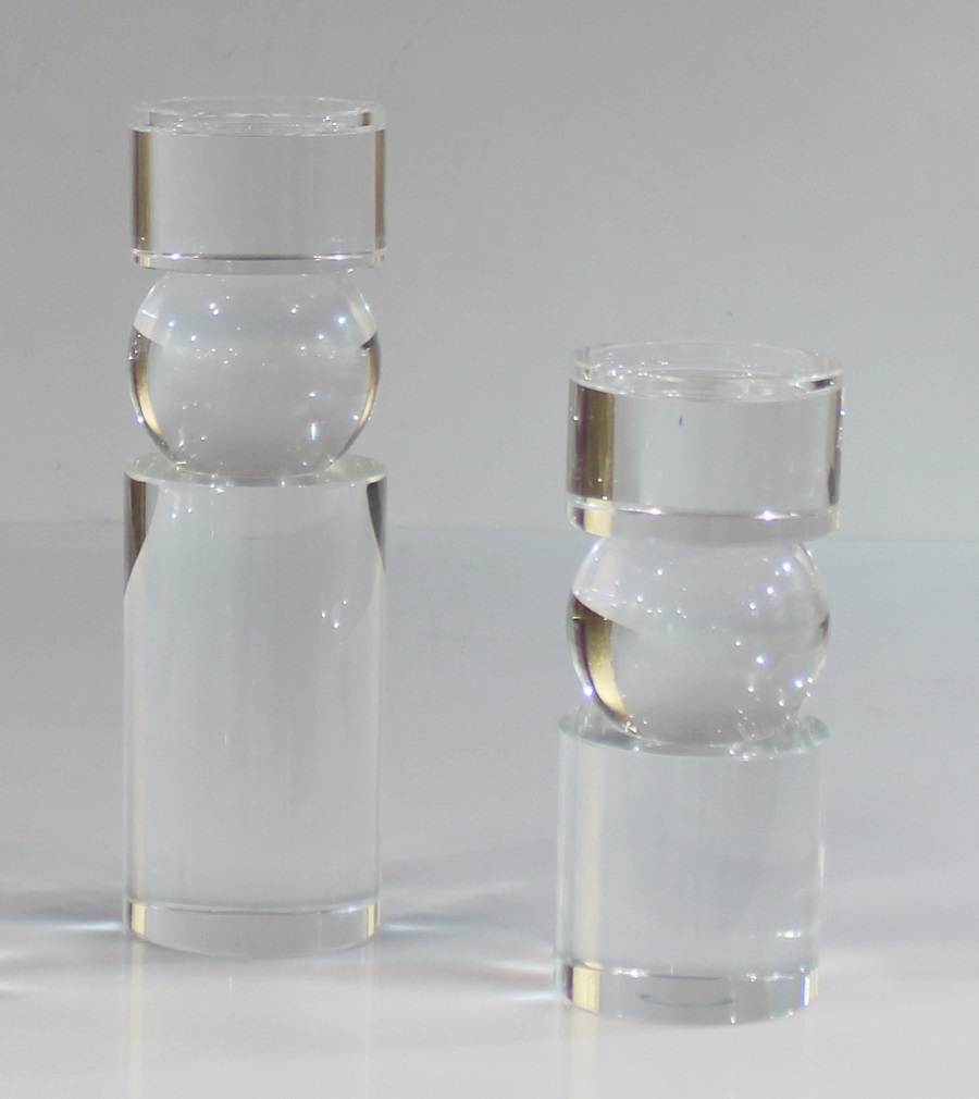 Candle Holder Crystal 10x23cm 160-902