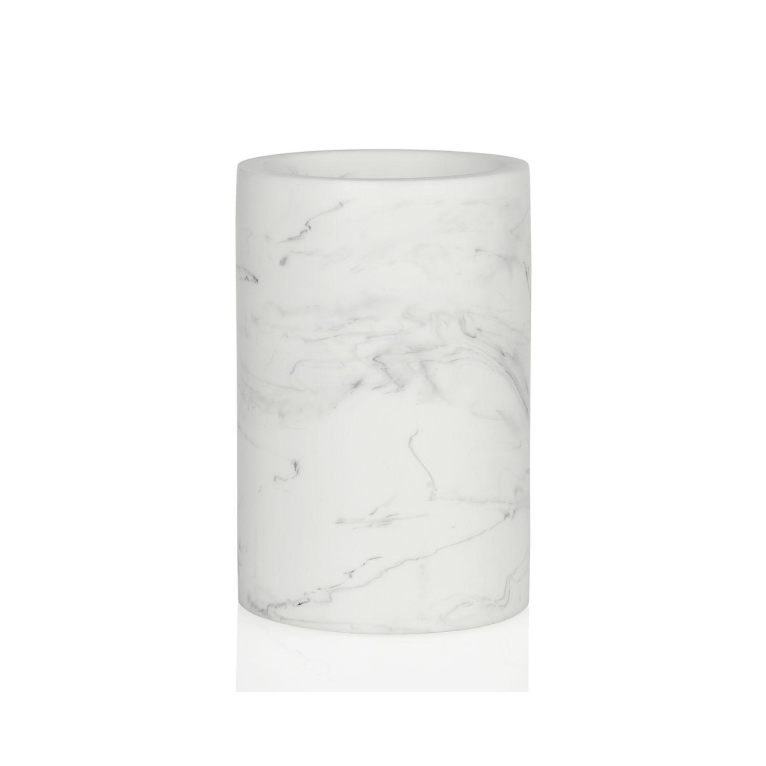 White Marble Effect Poly Toothbrush Holder ba66153