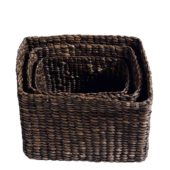 Kurv Rektangulær Sort L 40x30x28cm