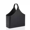 Black Leather Effect Magazine Rack ax12211